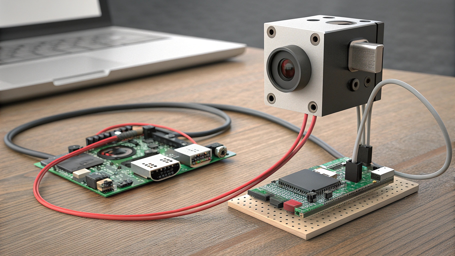 A smartphone screen showing a clear live feed from a camera module