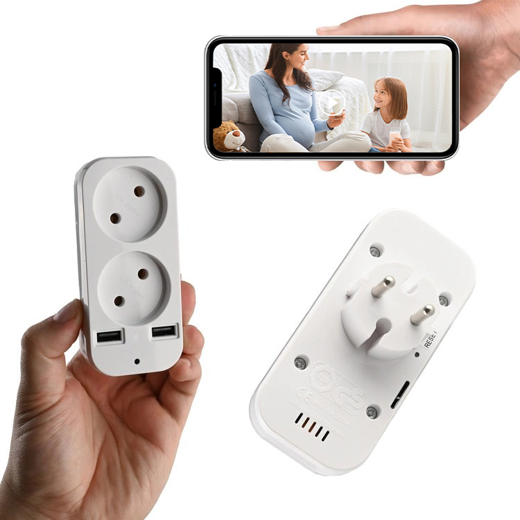 Discreet WiFi Wall Socket Spy Camera with 1080p HD and Motion Detection