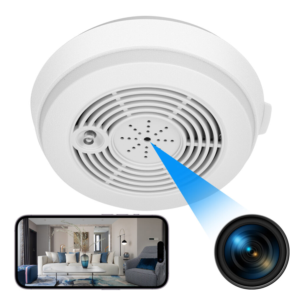 Discreet WiFi Smoke Detector Camera with 1080P HD Night Vision and Motion Detection