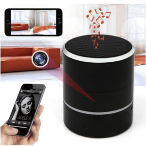 Discreet WiFi Spy Camera Bluetooth Speaker with 180 Degree Rotating Lens