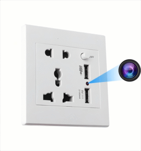 Covert Socket Spy Camera with Live Video Feed and Audio Recording