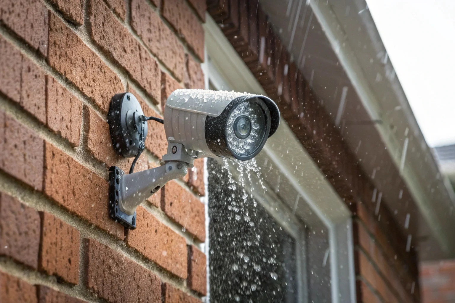 Une caméra de sécurité qui résiste à la pioggia et à la semelle, qui symbolise sa durabilité