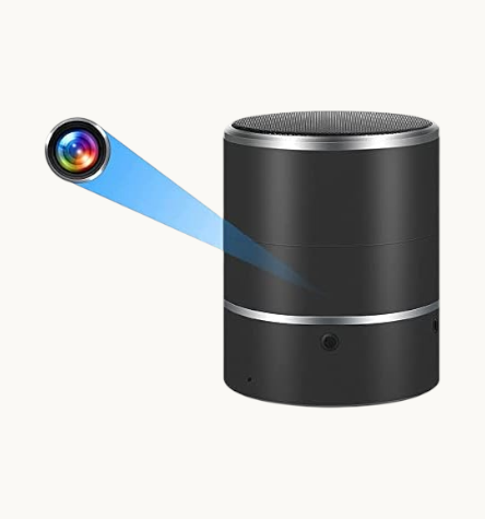 Discreet WiFi Spy Camera Bluetooth Speaker with 180 Degree Rotating Lens