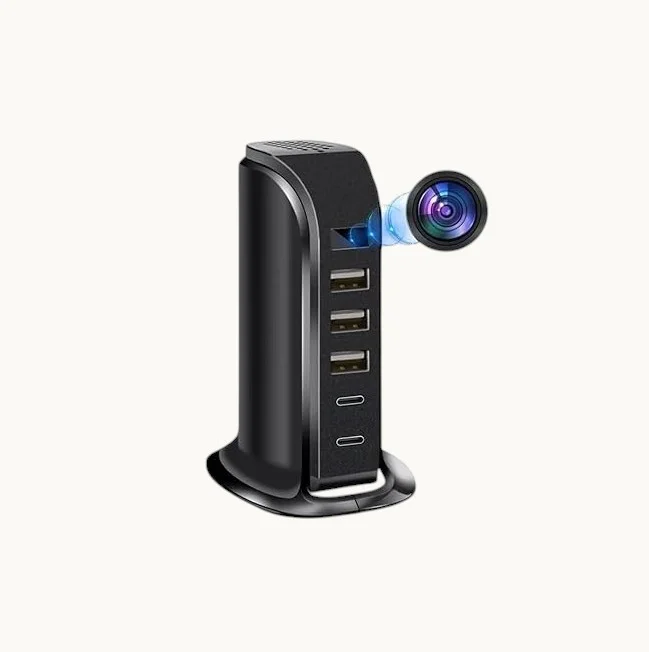 Covert 1080P WiFi Security Camera in a 5-Port USB Charging Hub