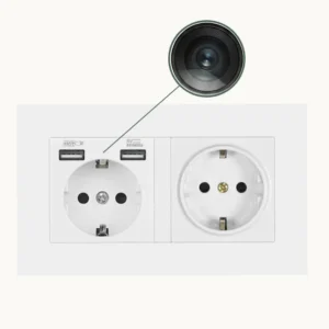 1080p Full HD WiFi Covert Camera in Functional Double EU Wall Socket