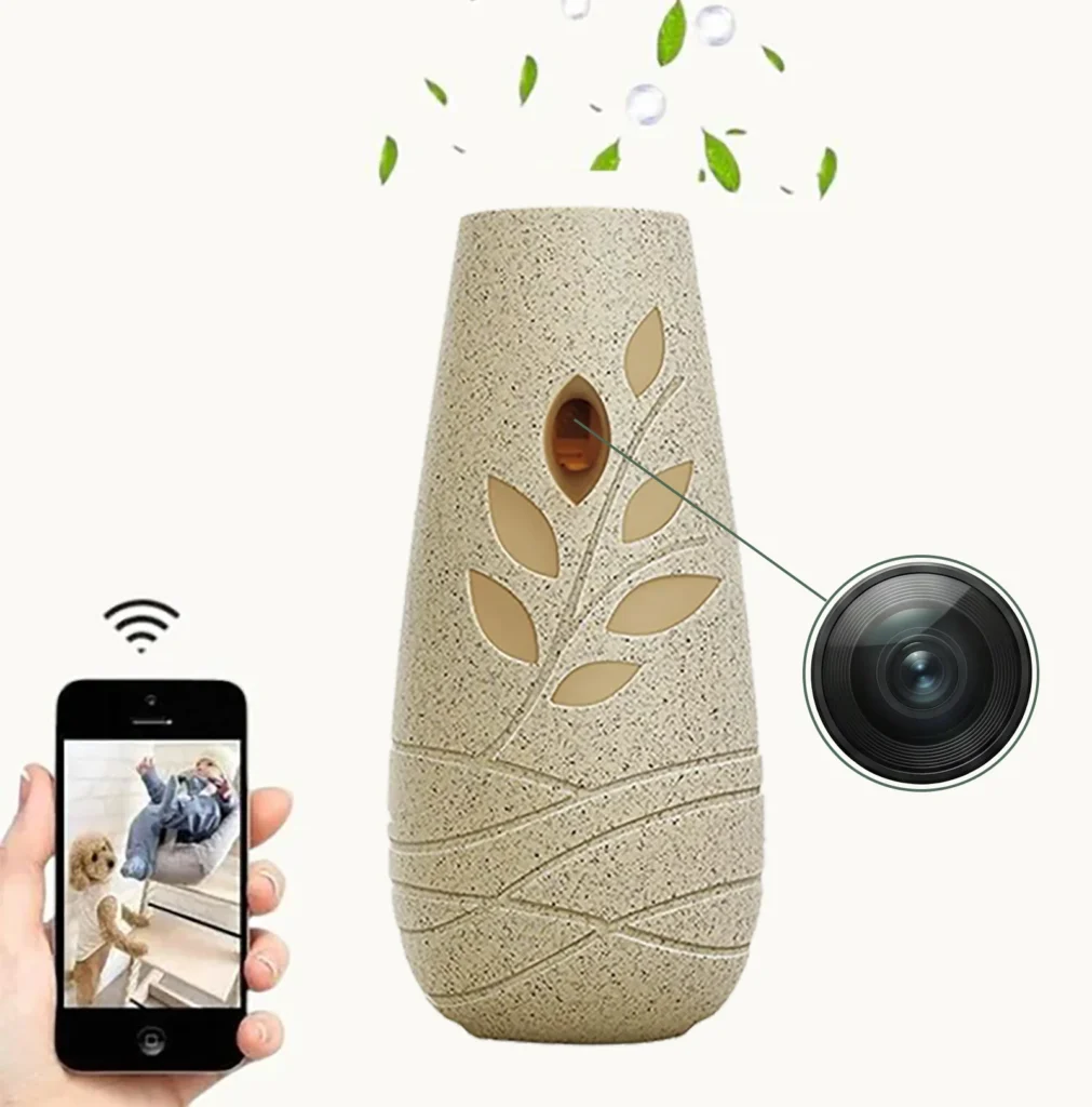 Tuya Smart WiFi versteckte Kamera in dekorativer Vase/Lufterfrischer | 1080p