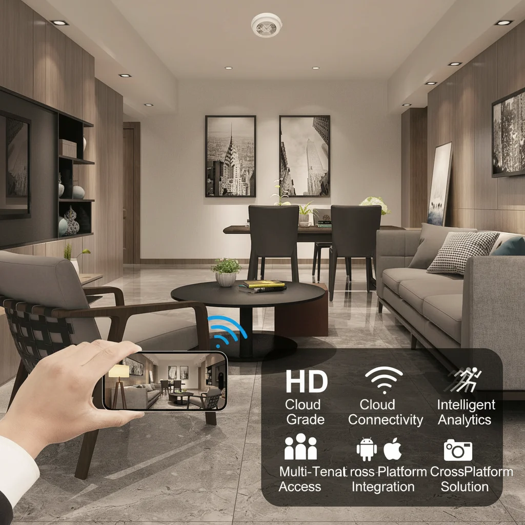 1080P WiFi Smoke Detector Hidden Camera with Night Vision (Model: SC02)