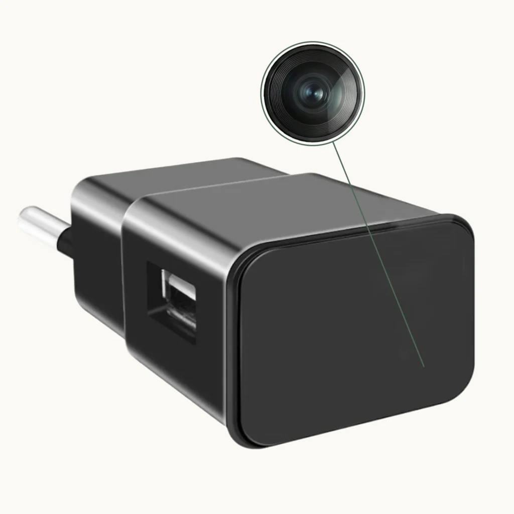Caricabatterie con telecamera nascosta | Telecamera spia USB Full HD 1080P con WiFi