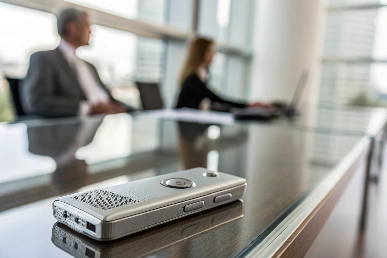 Registratore vocale smart AI per riunioni aziendali