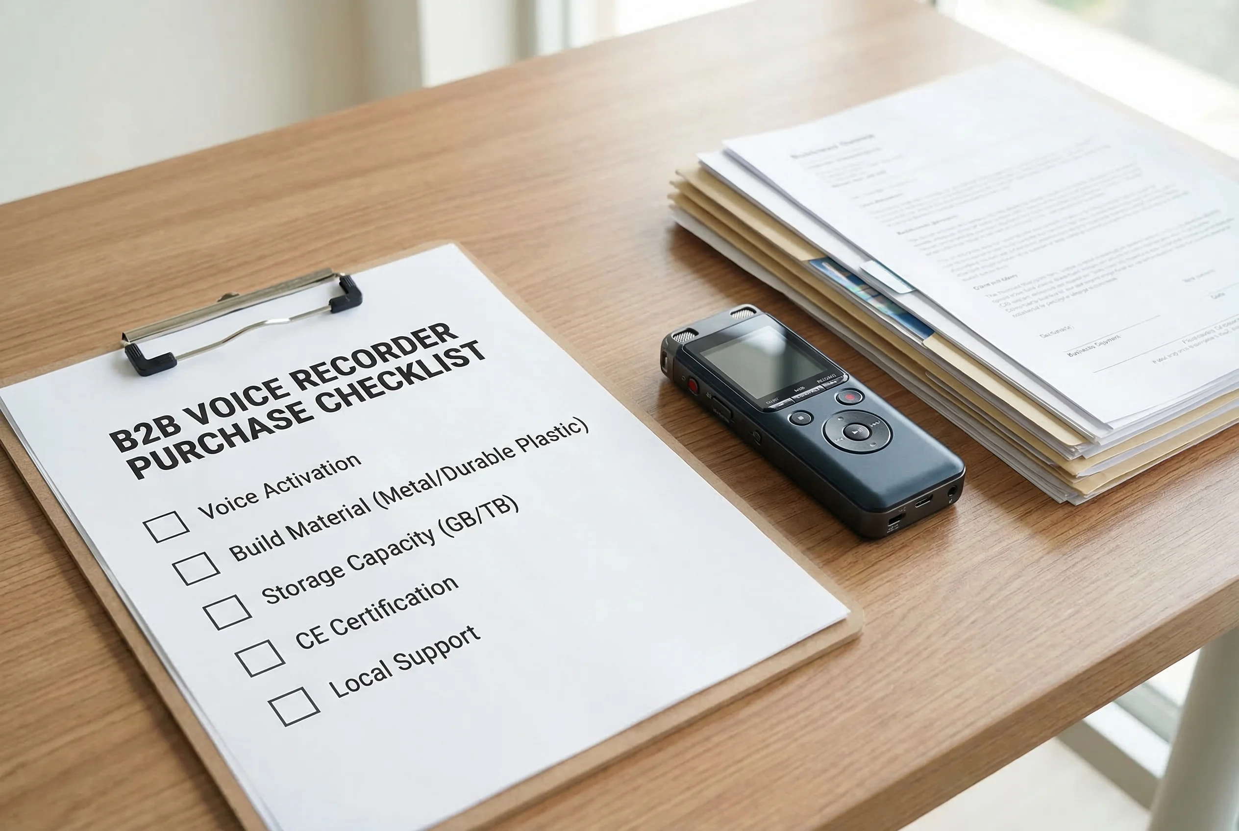 Checklist for buying a B2B professional voice recorder