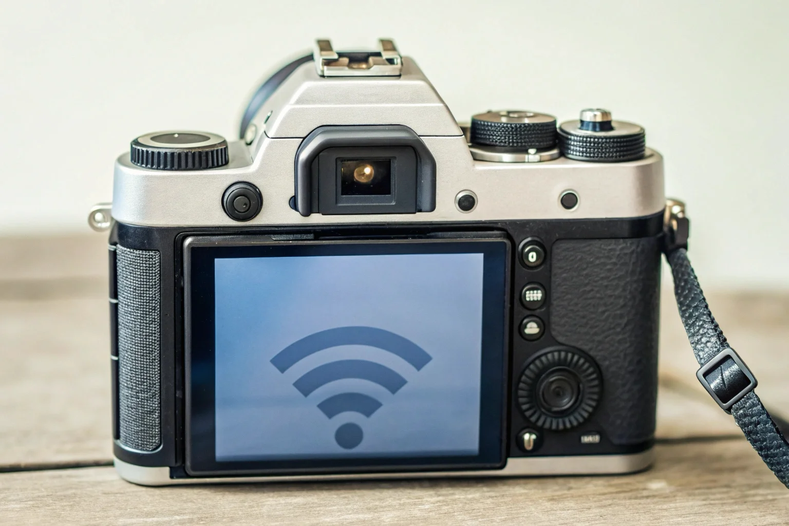 Wi-Fi signal transmission diagram for a home security camera