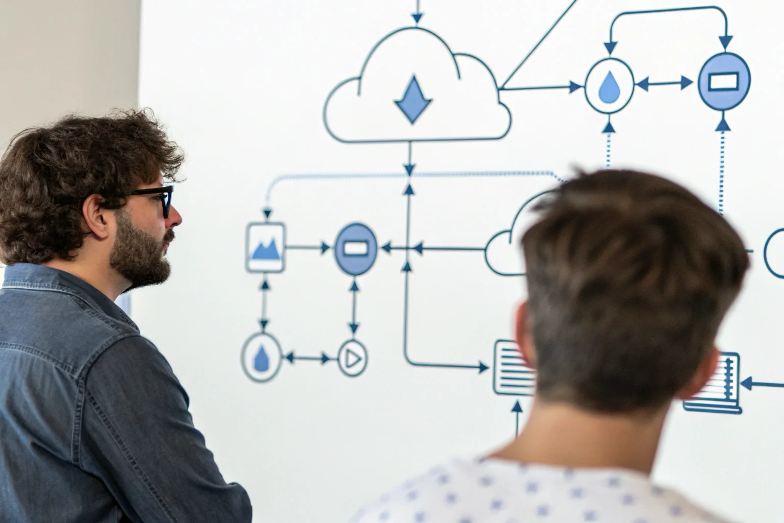Cloud data flow for AI audio processing
