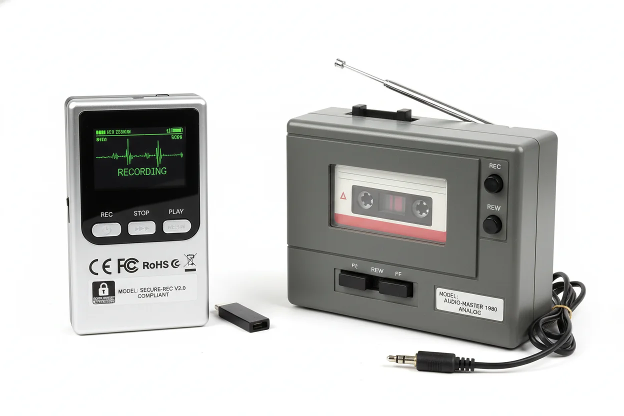 Confronto tra dispositivi di registrazione conformi e non conformi