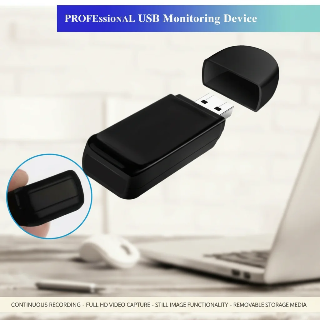 Cámara espía USB con grabación de video y audio en HD 1080P (modelo F5)