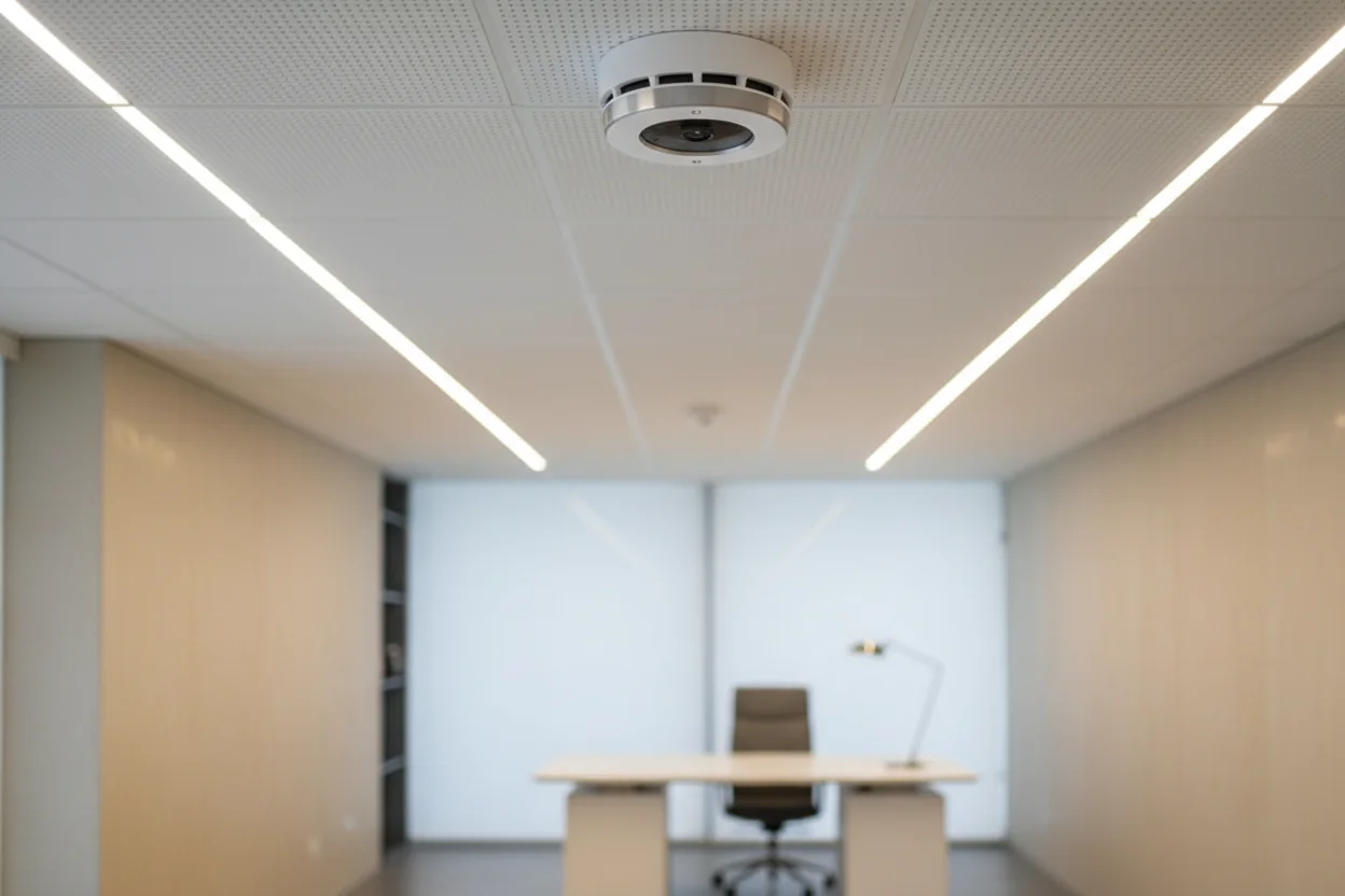 Piccolo modulo telecamera mimetizzato in un sensore di fumo