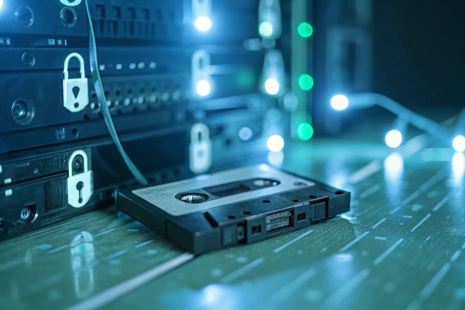 Encrypted audio data files protected from cyber threats