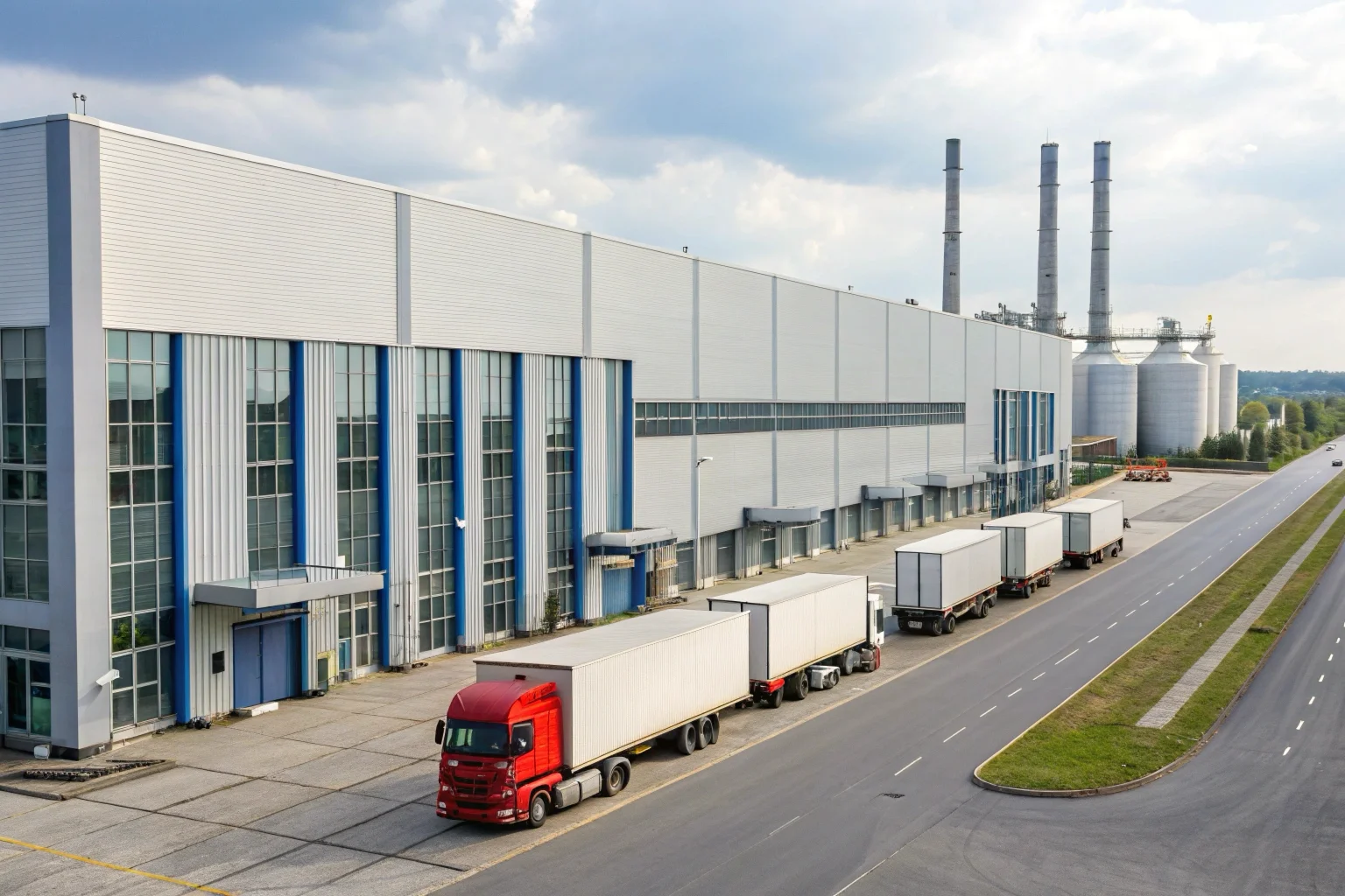European logistics warehouse with digital voice recorders
