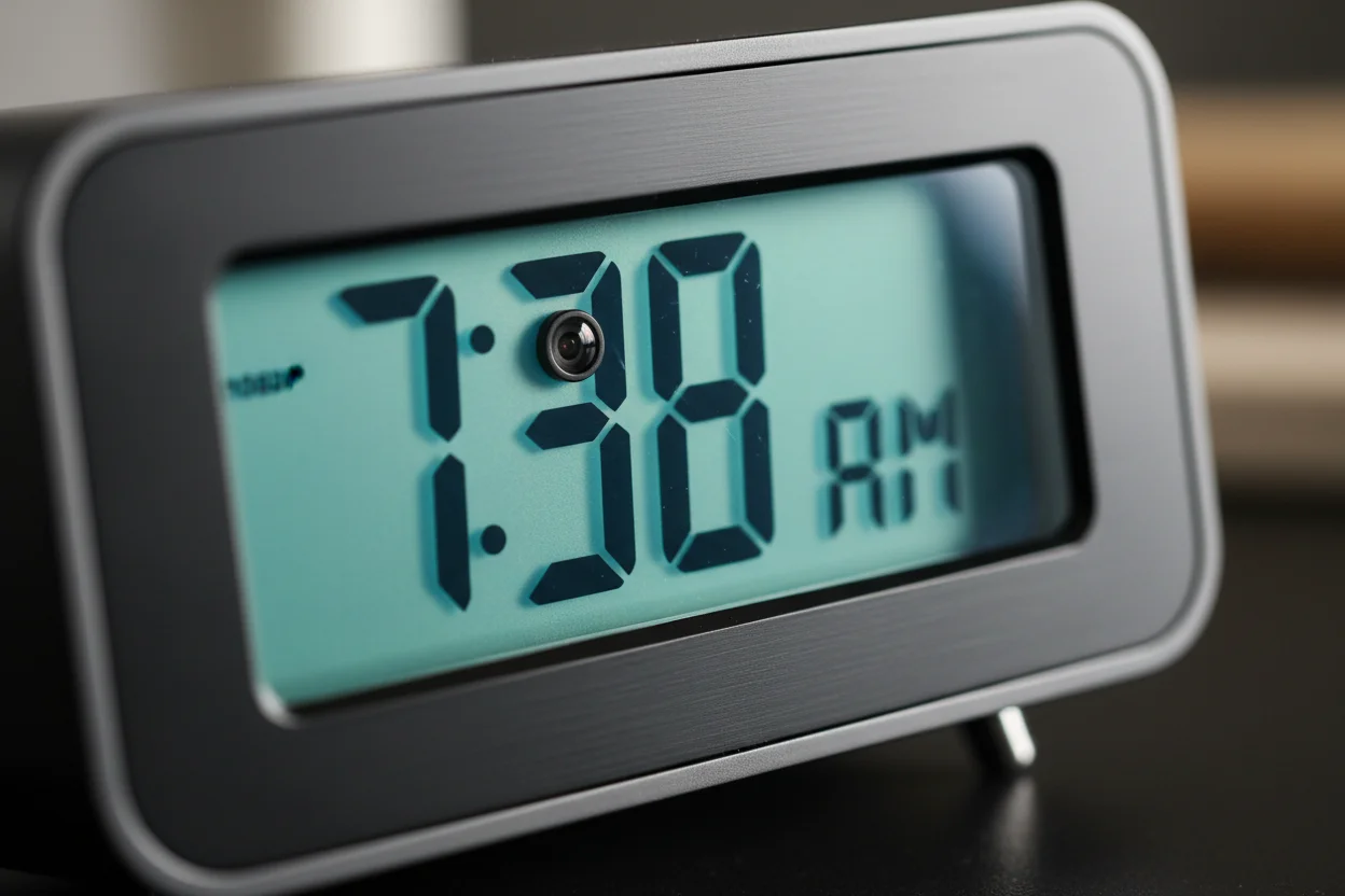 Display digitale della sveglia con micro telecamera ad alta risoluzione 1080p