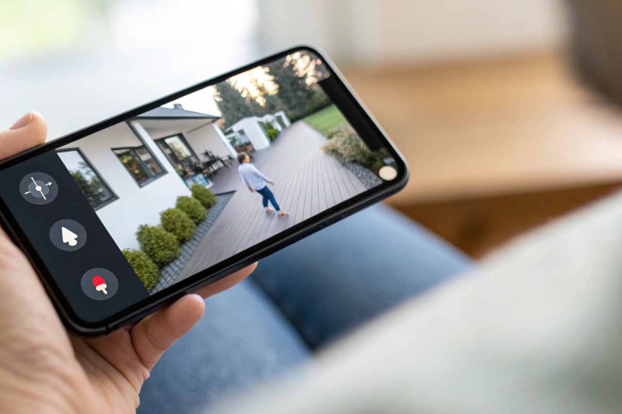 Dettaglio dell'interfaccia app Tuya su smartphone che mostra il rilevamento del movimento