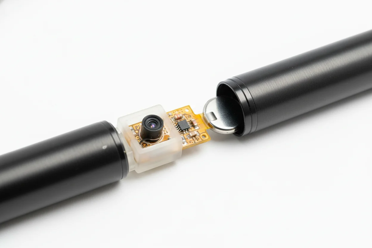 Modulo telecamera invisibile all'interno di una finta penna premium