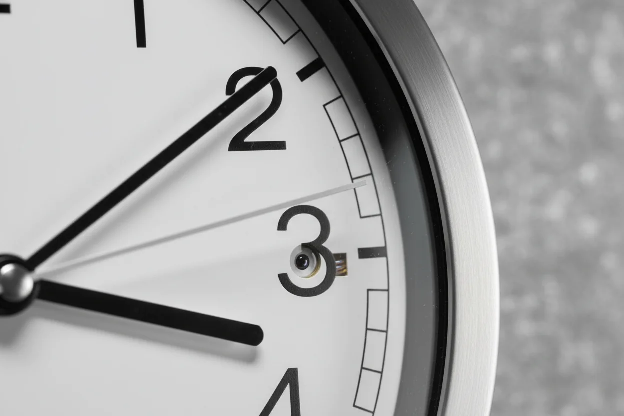 Dettaglio lente invisibile orologio