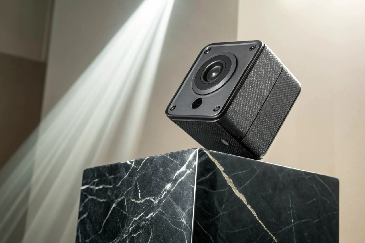 Premium compact security camera with sleek modern design