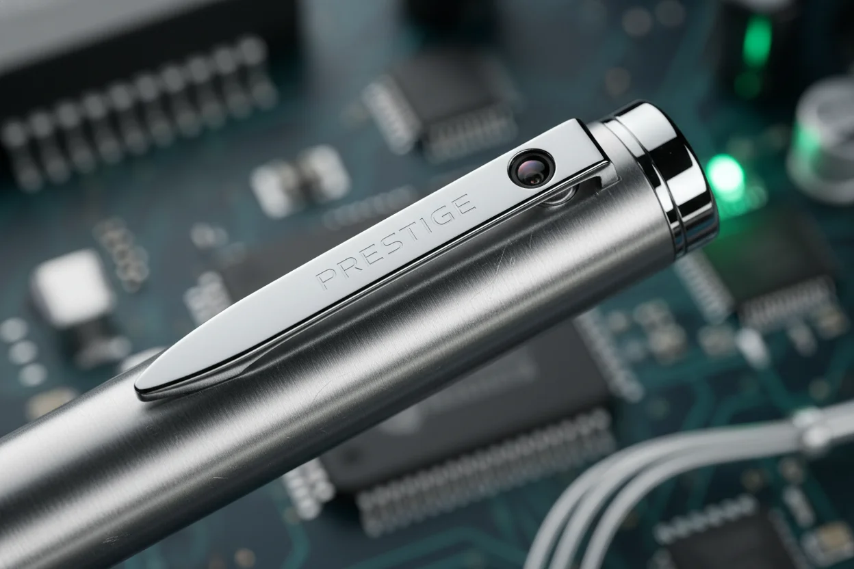 Premium pen camera clip detail