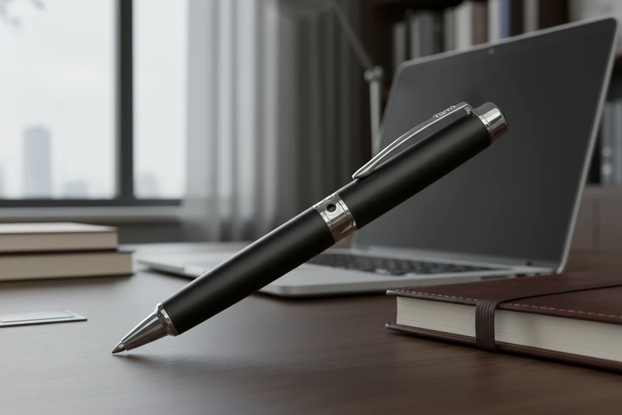 Concealed Tuya smart camera disguised as a functional pen