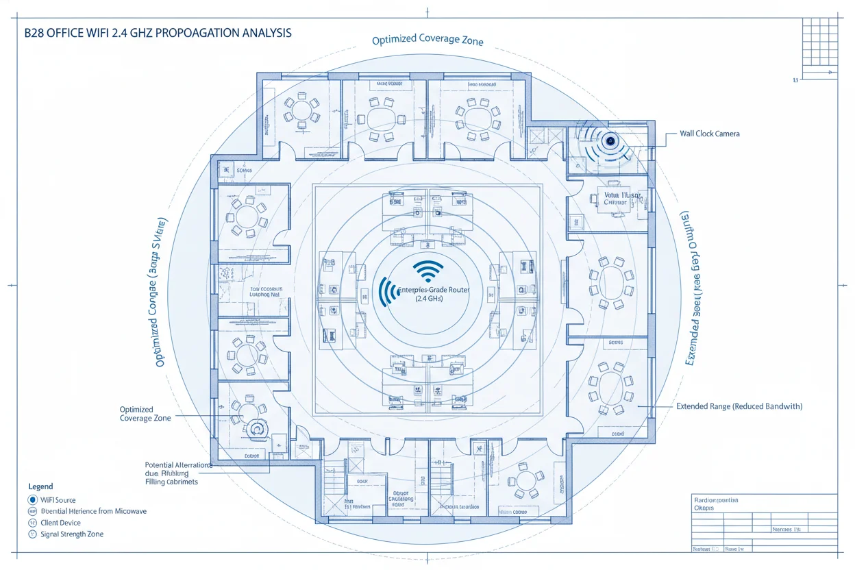 Schema portata segnale WiFi