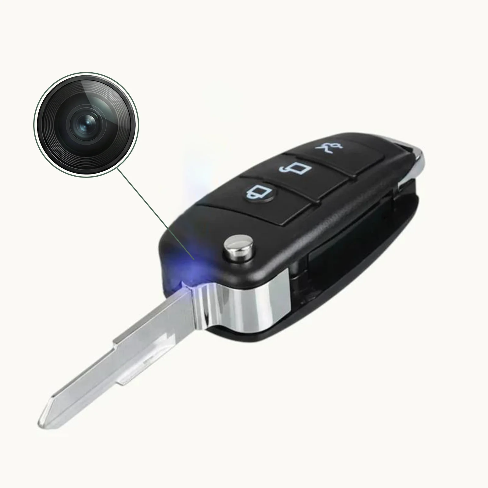 1080p spy cameras car key fob night vision motion detection