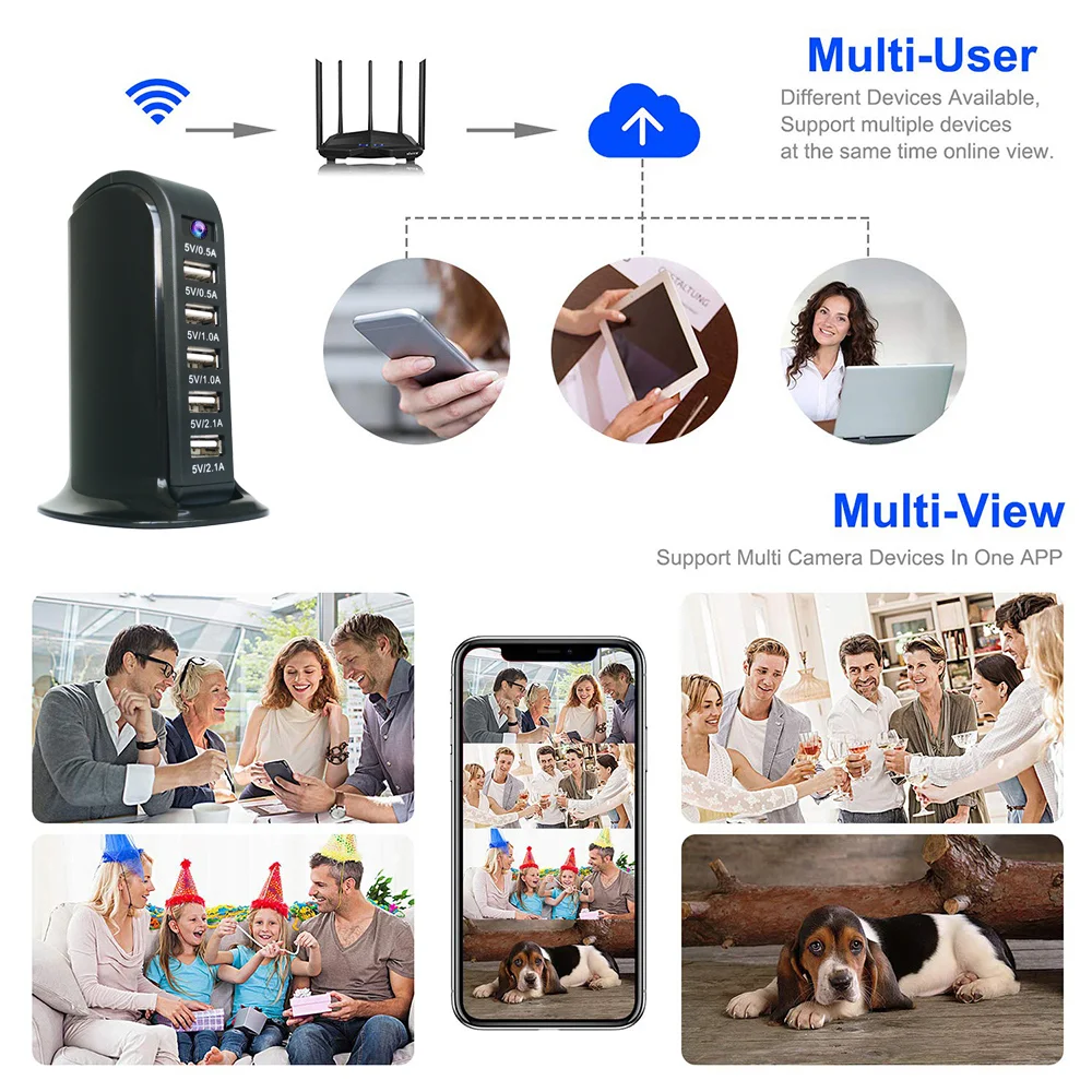 Modern LED Digital Clock Camera Main Unit