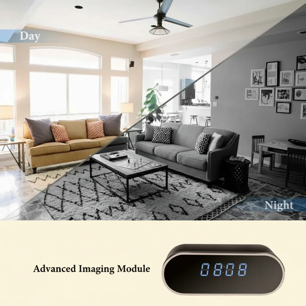 Digital clock camera infrared night vision LED lights
