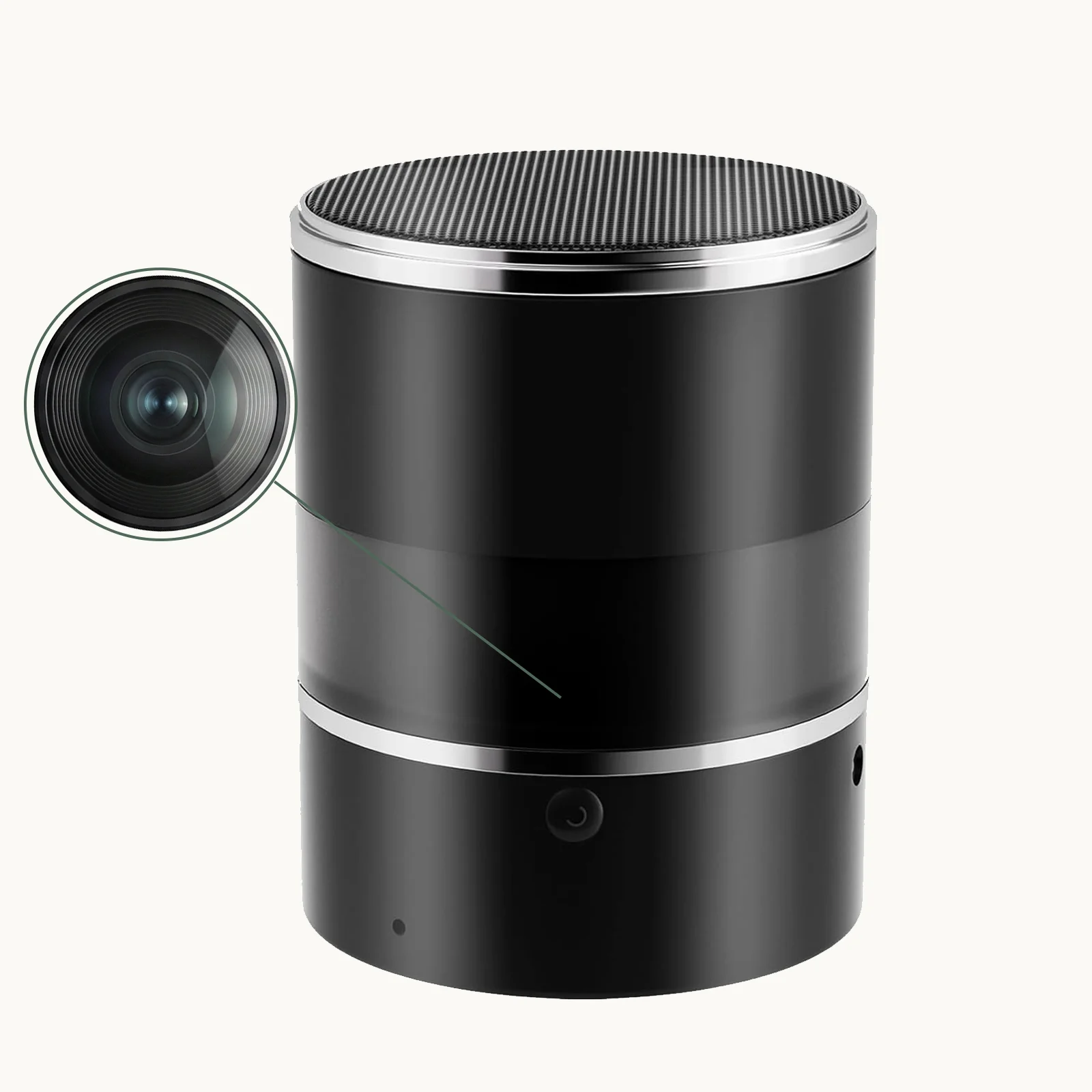 Wi-Fi Bluetooth Speaker Hidden Cameras 1080p 180 Degree Rotation